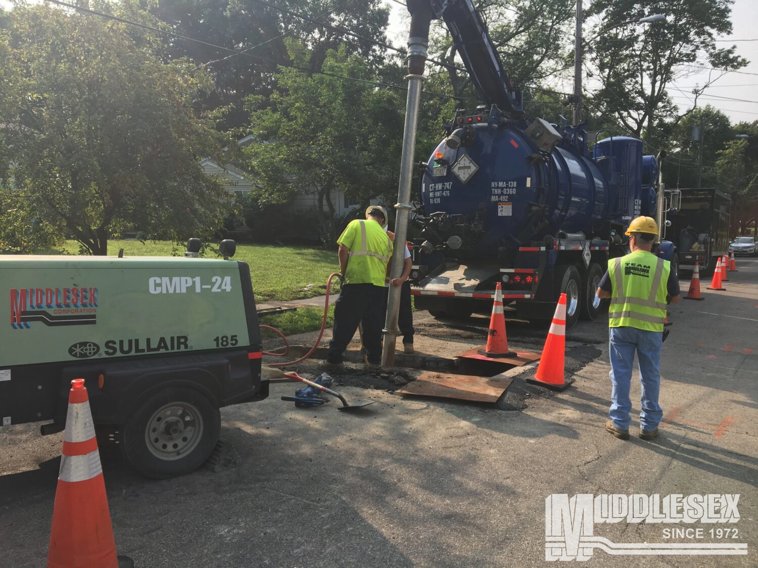 The Middlesex Corporation provided construction services for the Needham UG Transmission Ductbank project, owned by Eversource. The construction services for this energy project included the installation of Polyvinyl Chloride (PVC) and High Density Polyethylene (HDPE) concrete encased ductbank, HDPE fusion welded pipe, fluidized thermal backfill, precast concrete manholes, precast concrete vaults and complete restoration of affected areas between the Needham Substation located off High Rock Street and the riser to overhead lines located at the end of Valley Road, in Needham MA.