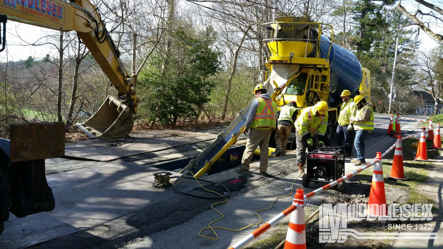 The Middlesex Corporation provided construction services for the Needham UG Transmission Ductbank project, owned by Eversource. The construction services for this energy project included the installation of Polyvinyl Chloride (PVC) and High Density Polyethylene (HDPE) concrete encased ductbank, HDPE fusion welded pipe, fluidized thermal backfill, precast concrete manholes, precast concrete vaults and complete restoration of affected areas between the Needham Substation located off High Rock Street and the riser to overhead lines located at the end of Valley Road, in Needham MA.