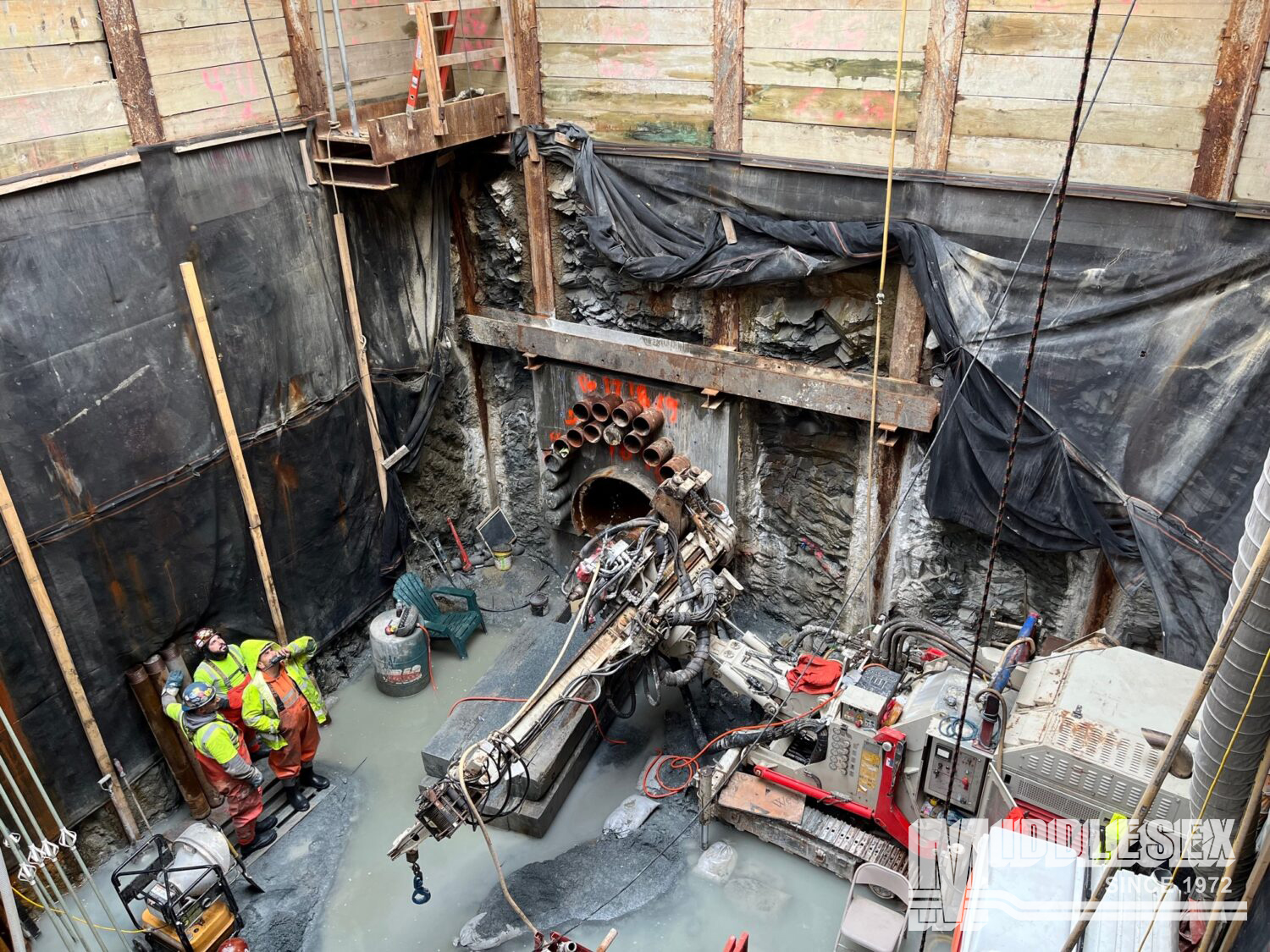 The Middlesex Corporation is furnishing and installing a complete 14,720’ trenching and duct bank installation, the installation of an 115kV High-Pressure Fluid-Filled Pipe-Type (HPFF) cable system and installation of fiber optic cable for the Boston-Winchester 115KV HPPF Duct & Cable Install Mystic To Woburn project.