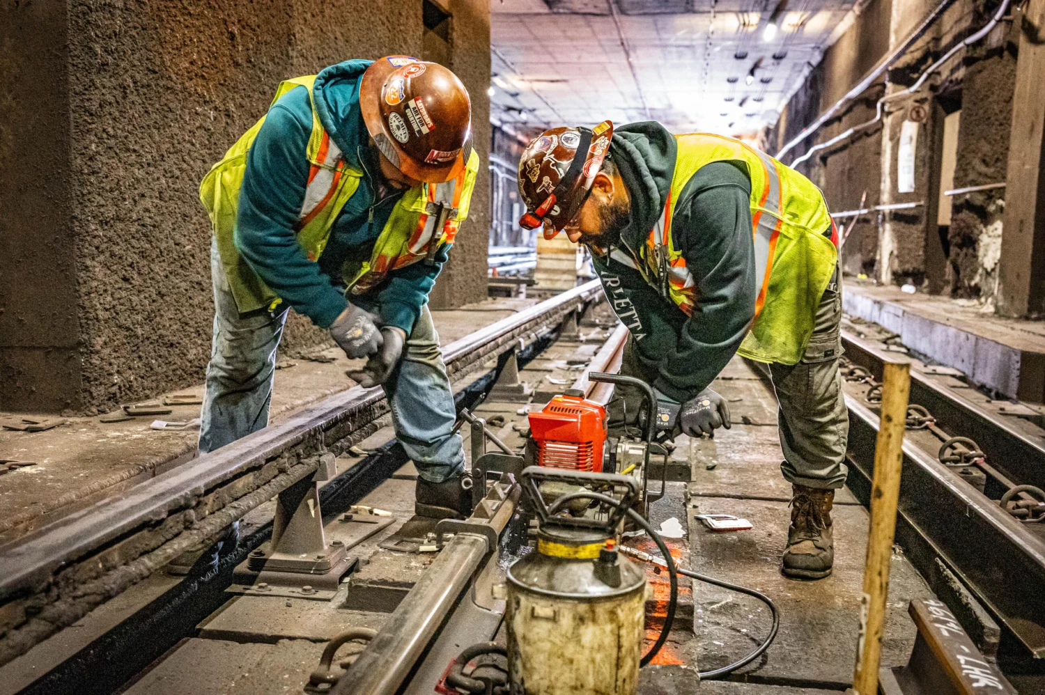 As part of MBTA's On-Call State of Good Repair (SGR) Contract A, The Middlesex Corporation successfully completed critical track work and as-needed repairs to the Red-Line.