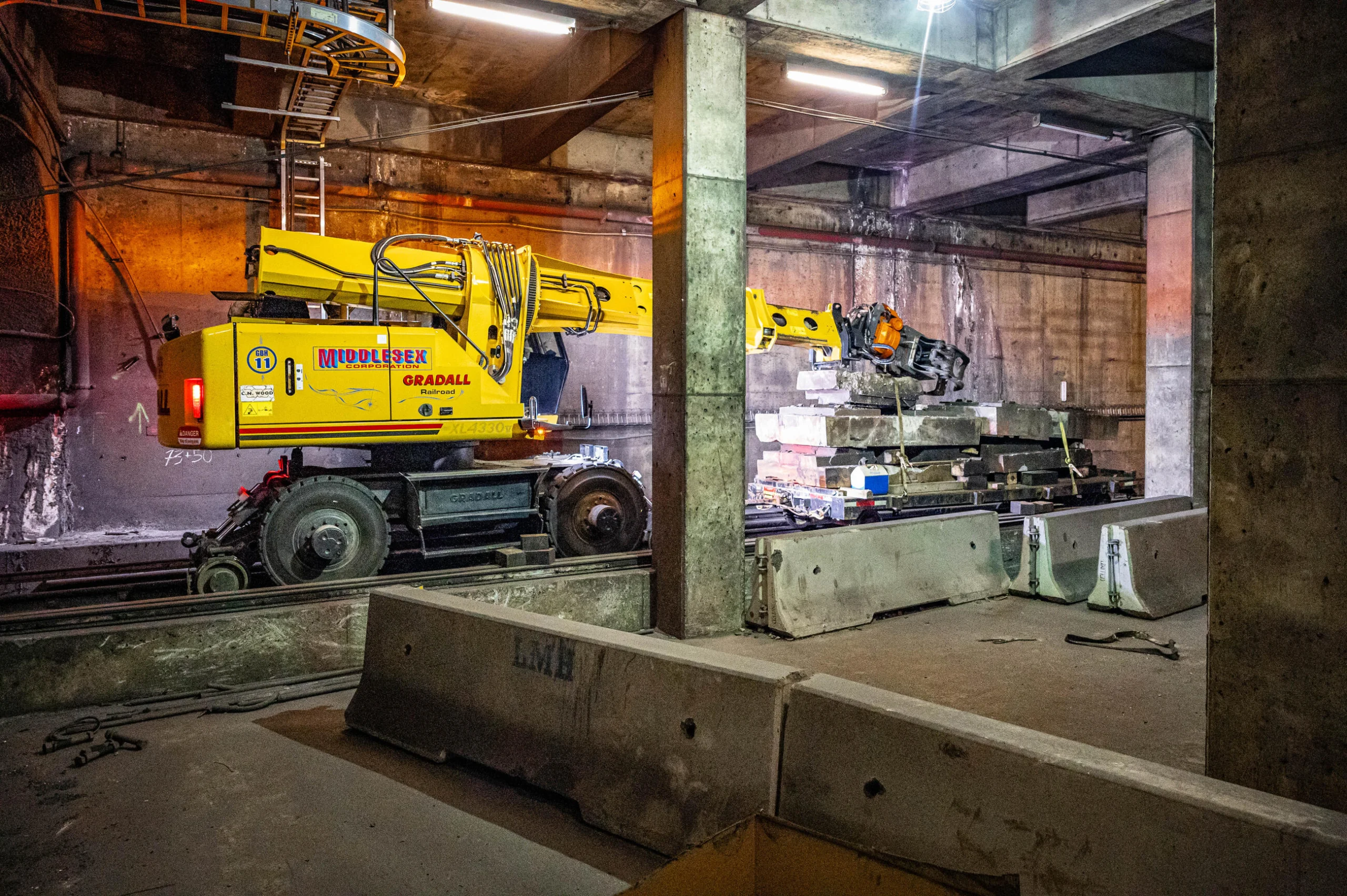 As part of MBTA's On-Call State of Good Repair (SGR) Contract A, The Middlesex Corporation successfully completed critical track work and as-needed repairs to the Red-Line.